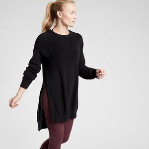 Athleta West End Tunic Sweater Black Size M